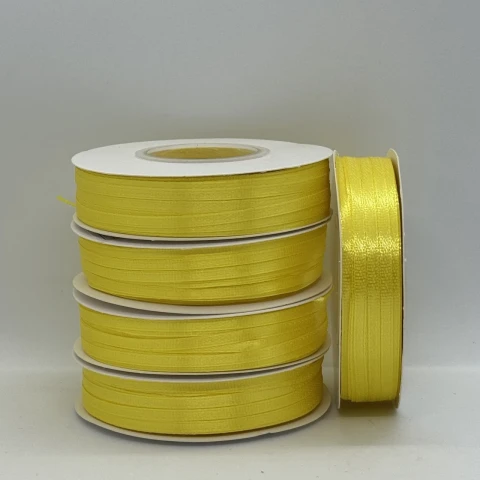 Атласна стрічка 0.3 см (91 м.), 15 світлий жовтий