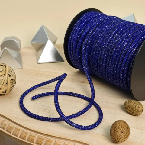 Стразовий шнур 6 мм 8 рядів (50 м), електрик