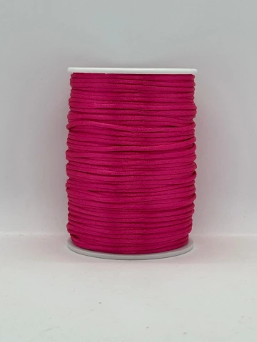 Шнур атласний корсетний 2.3 мм (100 ярдів/91,44 м.), 25 світлий малиновий