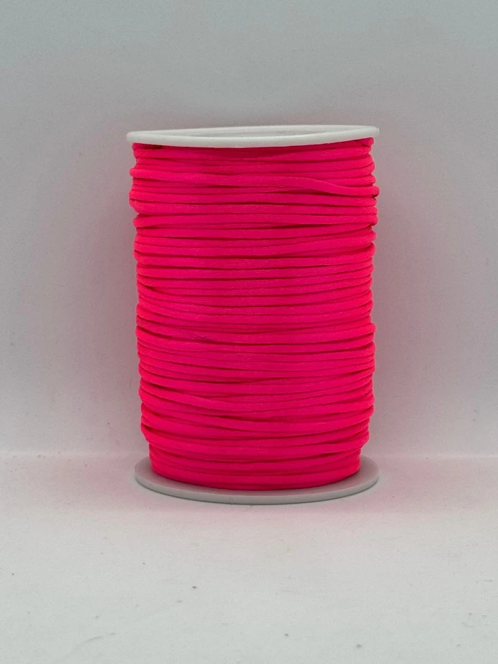 Шнур атласний корсетний 2.3 мм (100 ярдів/91,44 м.), 85 рожевий