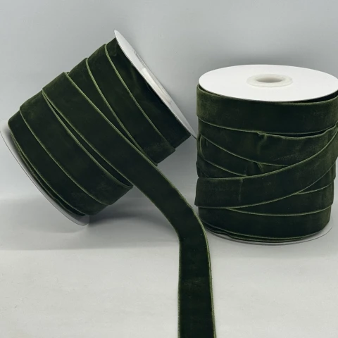 Оксамитова стрічка 2 см (25 ярдів/22,75 м.), 36 оливковий