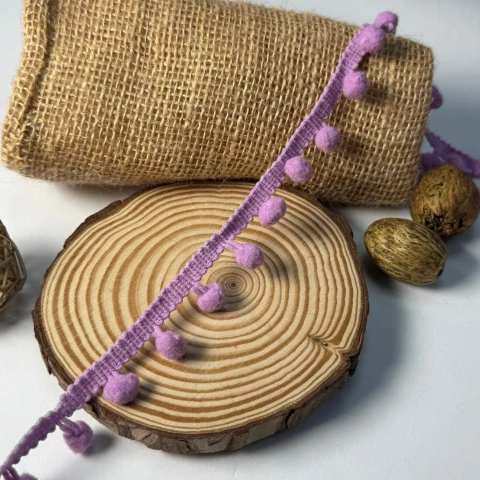 Тасьма з пампонами (20 ярдів/18,28 м.), 125 бузковий