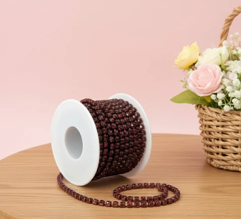 Цепі камні ss 12 3 мм (10 ярдів), бордовий