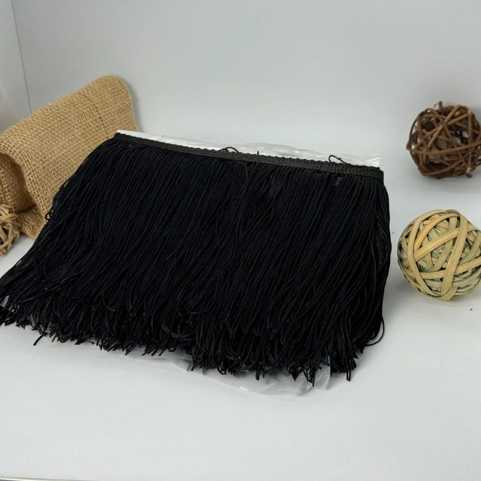 Бахрома танцювальна локшина «Серце танцю» 15 см (9 метрів), 39 чорний