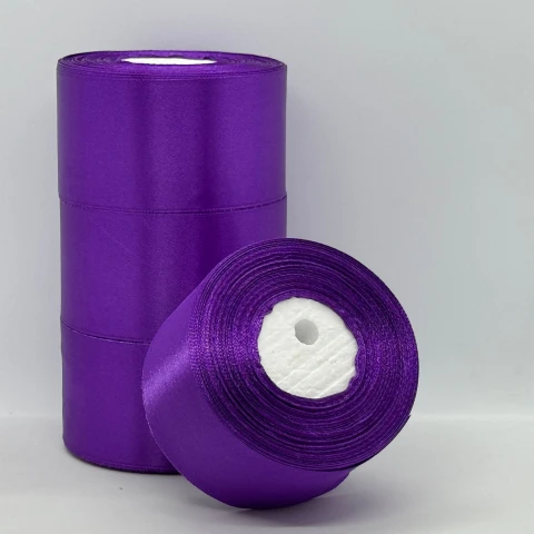 Атласна стрічка 5 см (33 м.), 35 баклажан