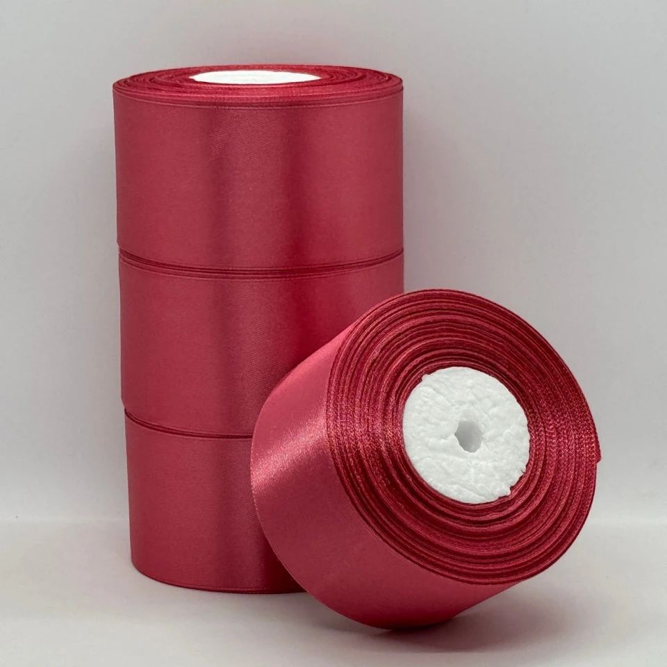 Атласна стрічка 5 см (33 м.), 170 темно-корраловий