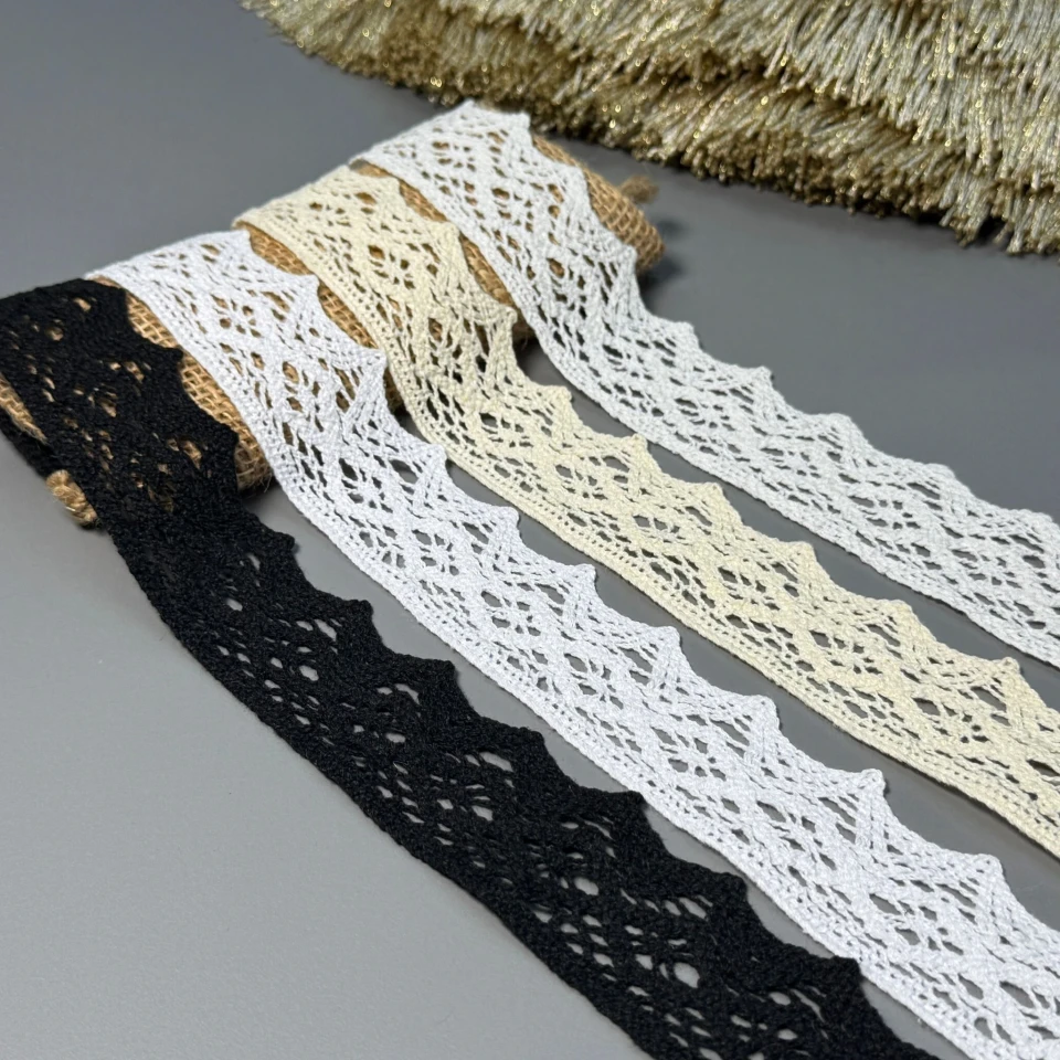 Мереживо макраме "Танок тиші" 4 см.(1 м.), білий