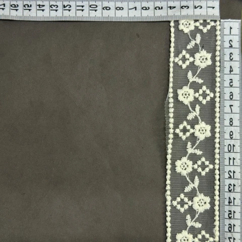 Мереживо органза «Небесна пелюстка» 4 см (1 м.), молочний