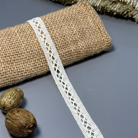 Мереживо макраме "Сонячна іскорка" 1,5 см(1 м.), бежевий