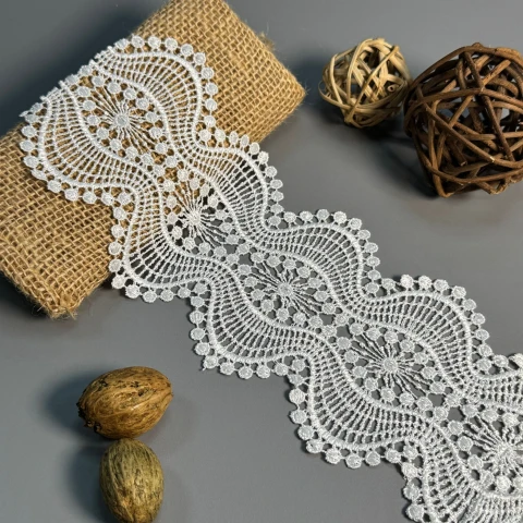 Мереживо поліестер "Шовкова ніжність"10 см.(1 м.), білий