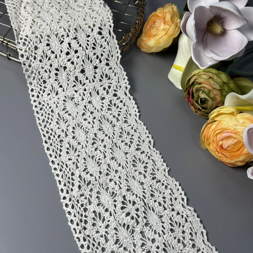 Мереживо макраме "Білий міраж" 10 см.(1 м.), бежевий