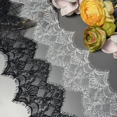 Мереживо французьке «Біла вуаль» 11 см. (купон 3 м.), теплий білий