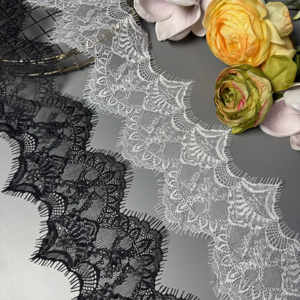 Мереживо французьке «Біла вуаль» 11 см. (купон 3 м.), теплий білий