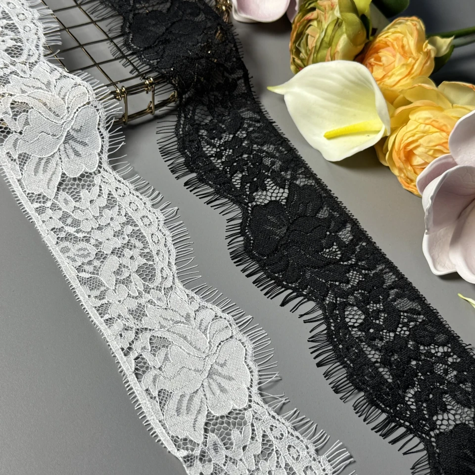 Мереживо французьке «Fleur de Paris» 7 см. (купон 3 м.), теплий білий