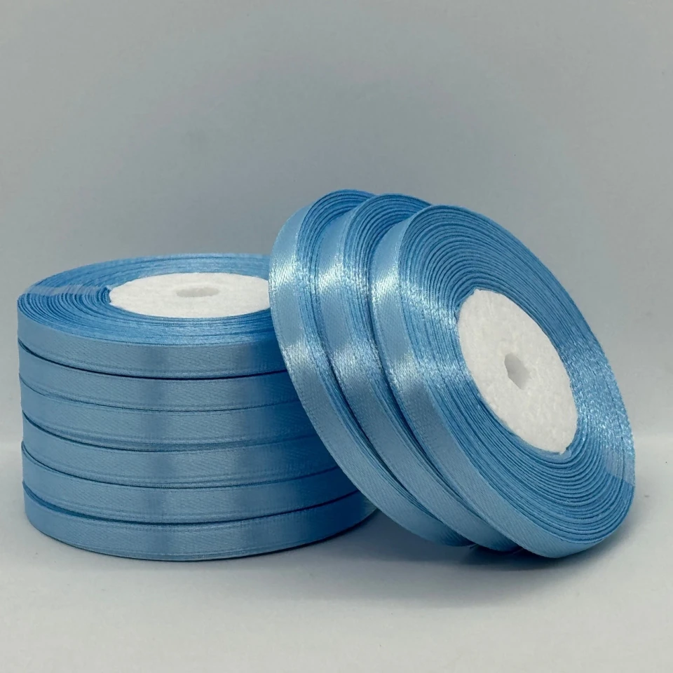 Атласна стрічка 0.6 см (33 м.), 187 блакитний