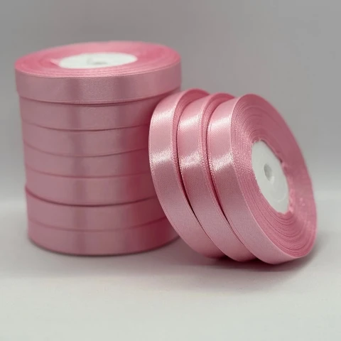 Атласна стрічка 1.2 см (33 м.), 135 лаванда рожева