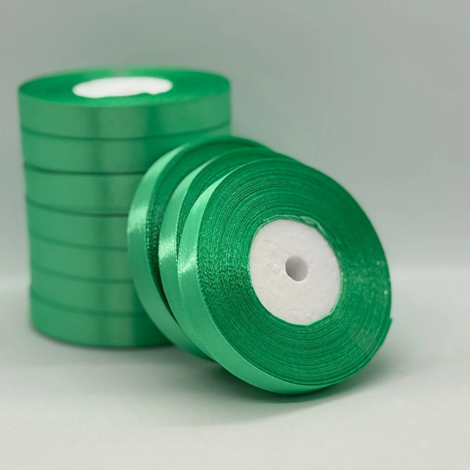 Атласна стрічка 1.2 см (33 м.), 116 пастельно-зелений