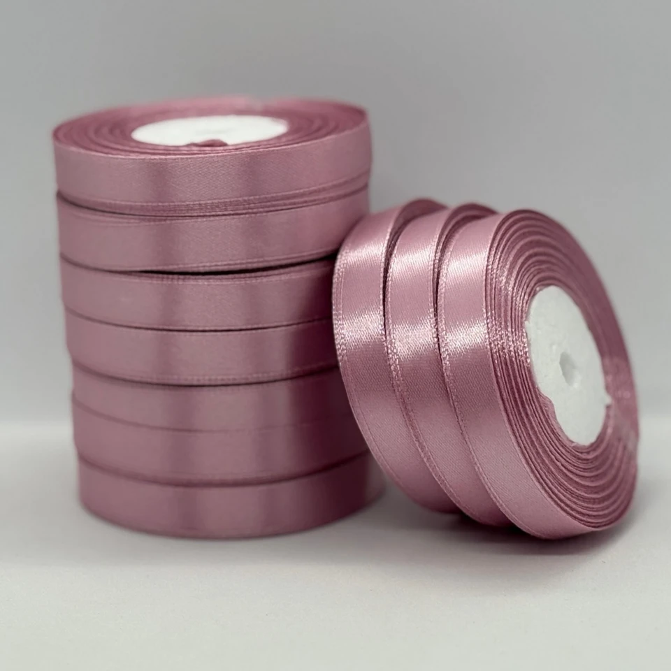 Атласна стрічка 1.2 см (33 м.), 169 рожеве золото