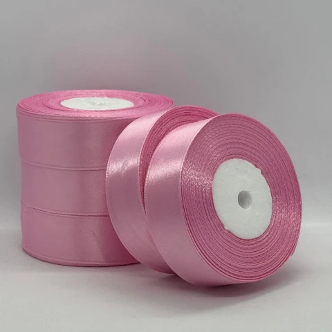 Атласна стрічка 2.5 см (33 м.), 94 рожева пудра