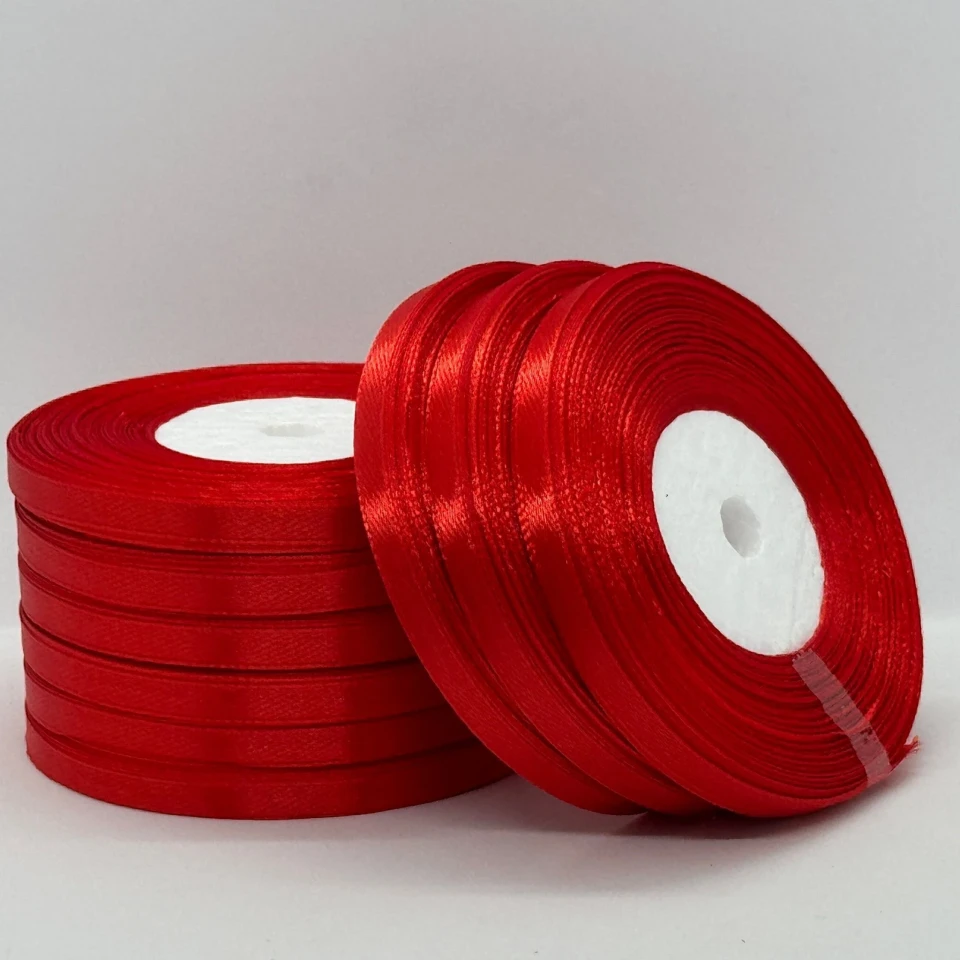 Атласна стрічка 0.6 см (33 м.), 26 бордовий