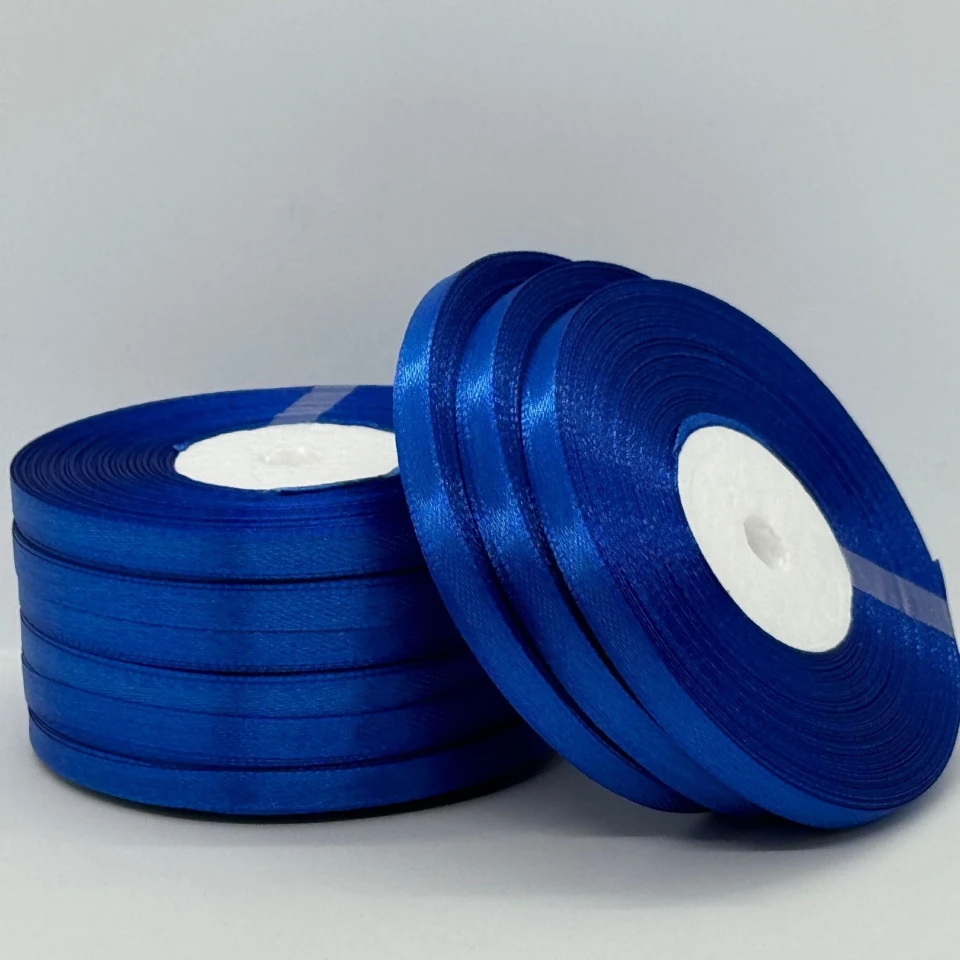 Атласна стрічка 0.6 см (33 м.), 40 синій