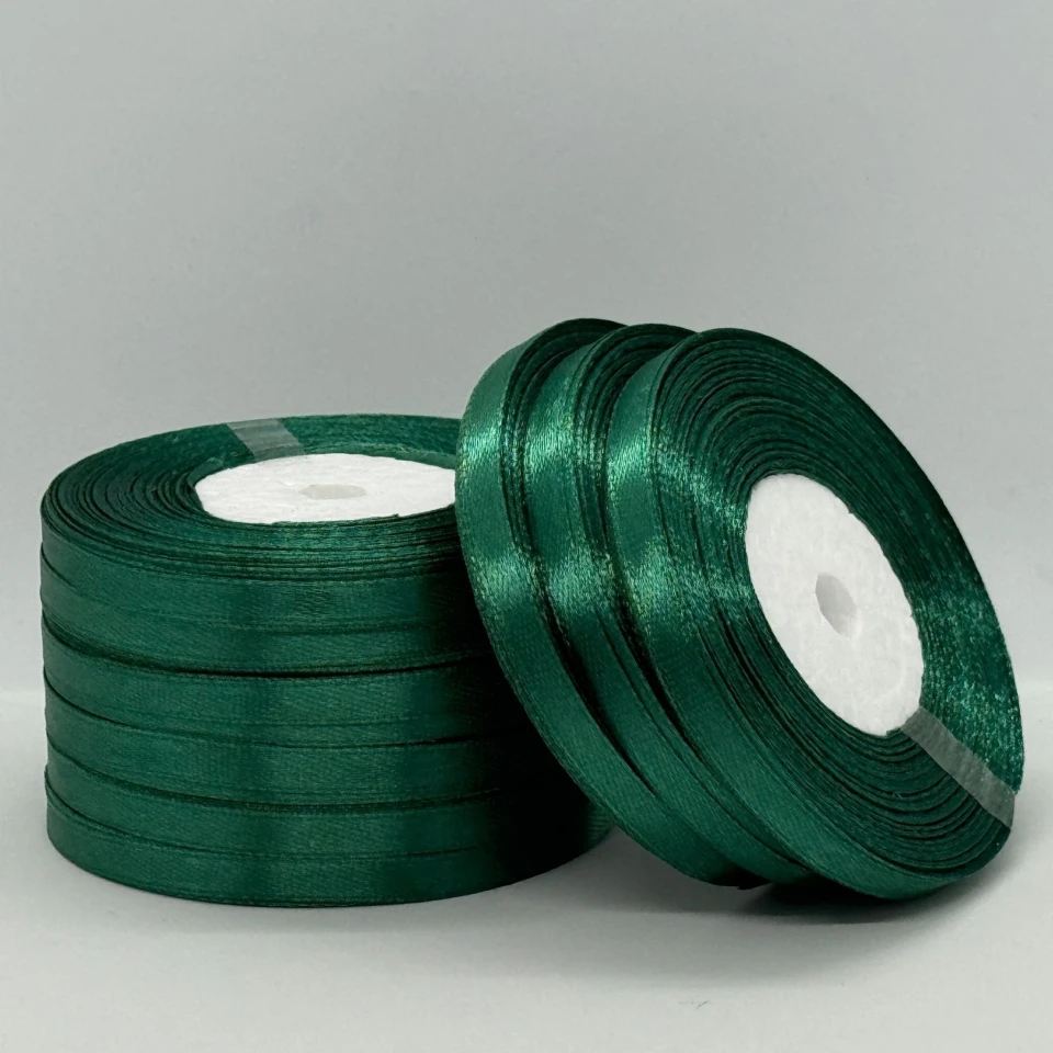 Атласна стрічка 0.6 см (33 м.), 56 ізумруд