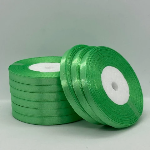 Атласна стрічка 0.6 см (33 м.), 75 салатовий