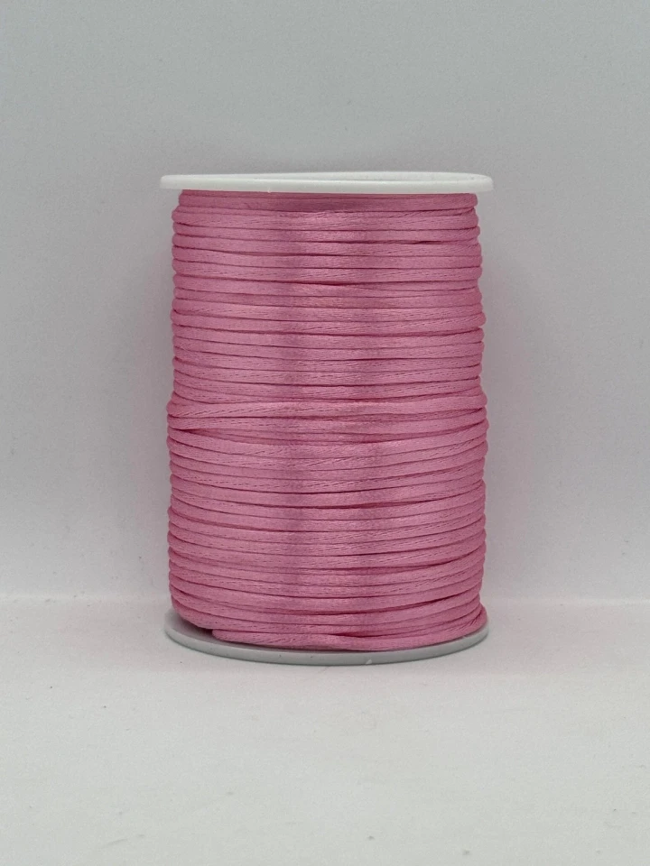 Шнур атласний корсетний 2.3 мм (100 ярдів/91,44 м.), 79 рожева пудра