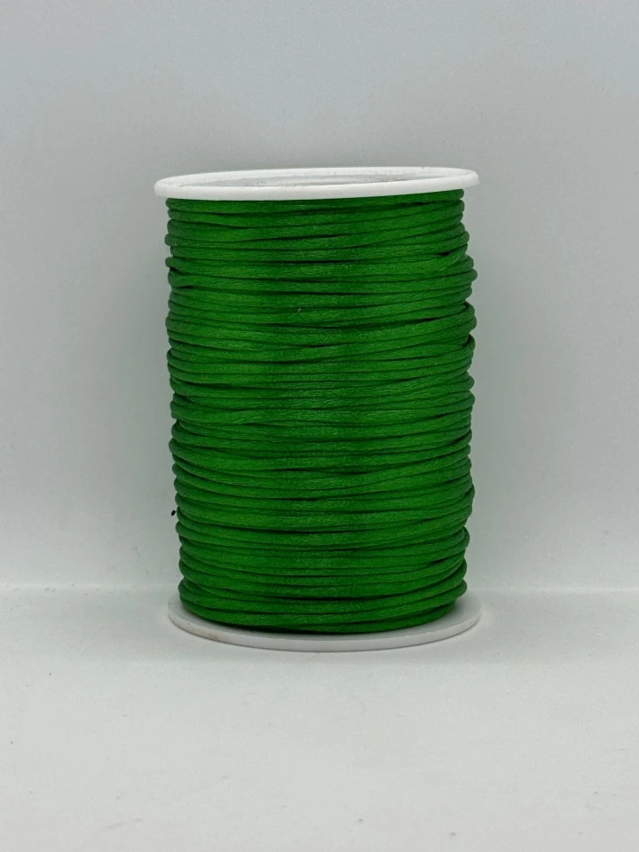 Шнур атласний корсетний 2.3 мм (100 ярдів/91,44 м.), 52 зелений