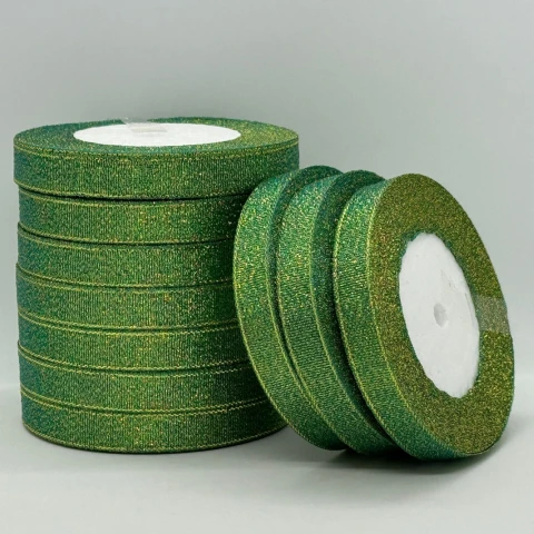 Тасьма парчева 1,2 см (25 ярдів/22,75 м.), 47 бірюза + золото