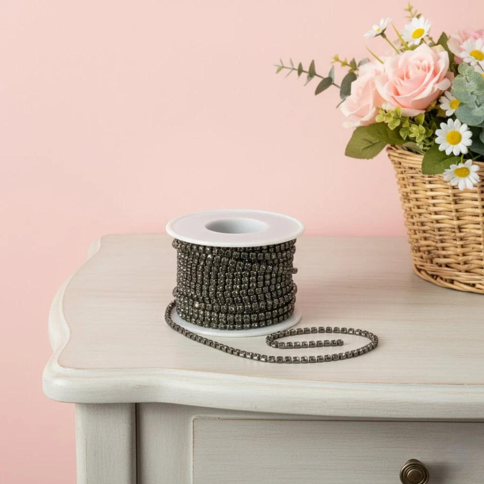 Цепі камні ss 10 2.8 мм (10 ярдів/9,14 м.), сірий гематит