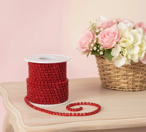 Цепі камні ss 16 4 мм (10 ярдів), червоний