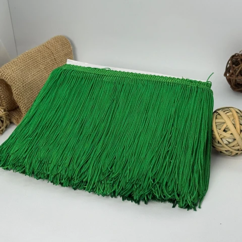 Бахрома танцювальна локшина «Серце танцю» 15 см (9 метрів), 19 зелений