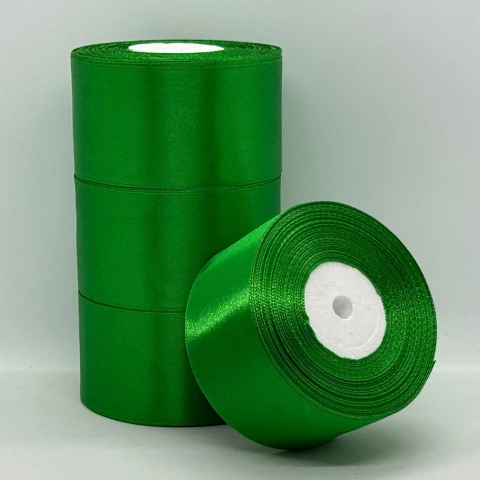 Атласна стрічка 5 см (33 м.), 19 зелений