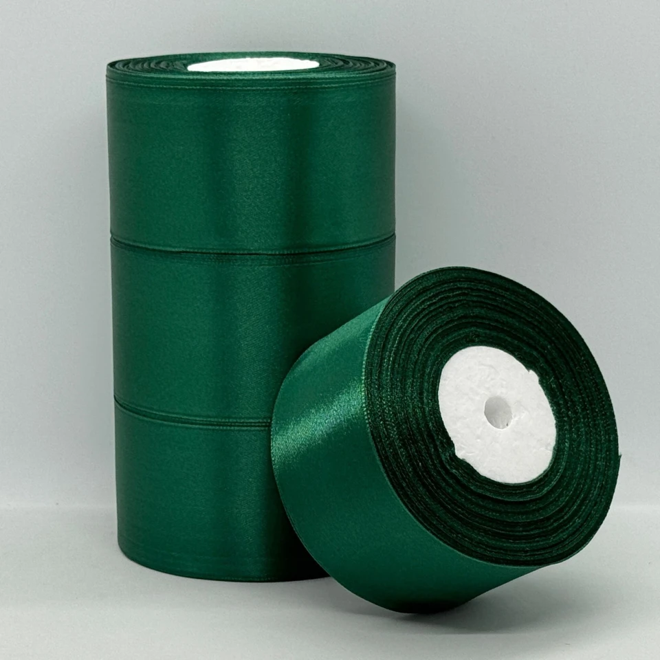 Атласна стрічка 5 см (33 м.), 56 ізумруд