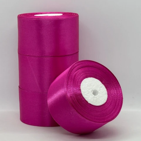 Атласна стрічка 5 см (33 м.), 95 фуксія