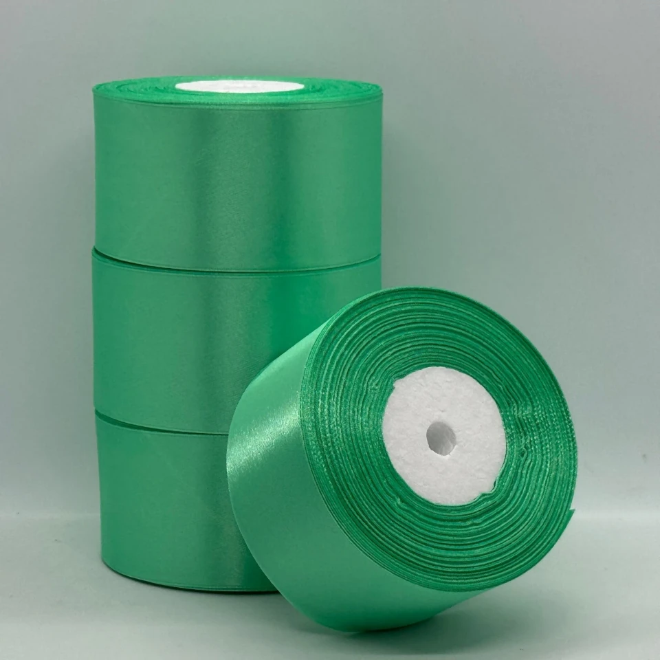 Атласна стрічка 5 см (33 м.), 116 пастельно-зелений