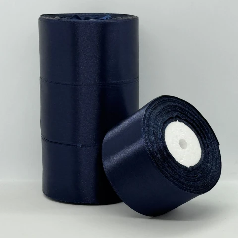 Атласна стрічка 5 см (33 м.), 154 чорно синій