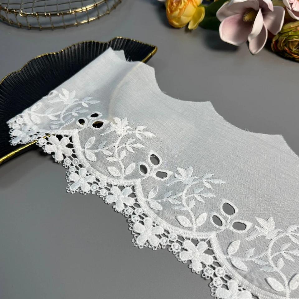 3D Мереживо прошва Сонячна Долина 17 см (1 метр), натуральний