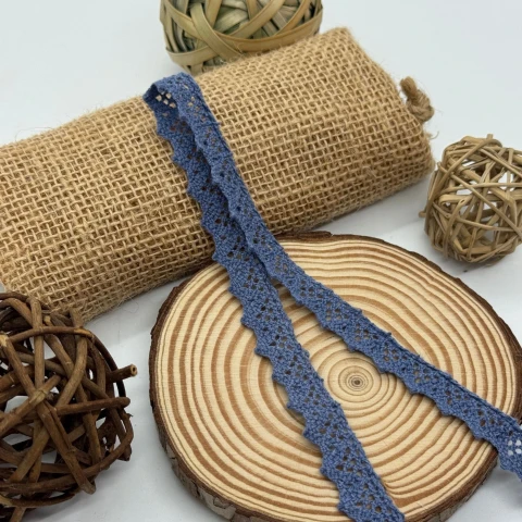 Мереживо макраме "Теплий дотик" 1,5 см  (1 м.), темно синій