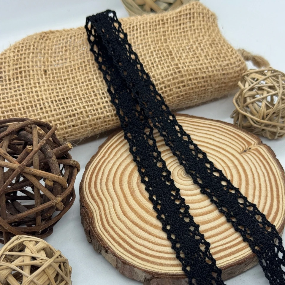 Мереживо макраме "Молочна симфонія" 2 см.(1 м.), чорний