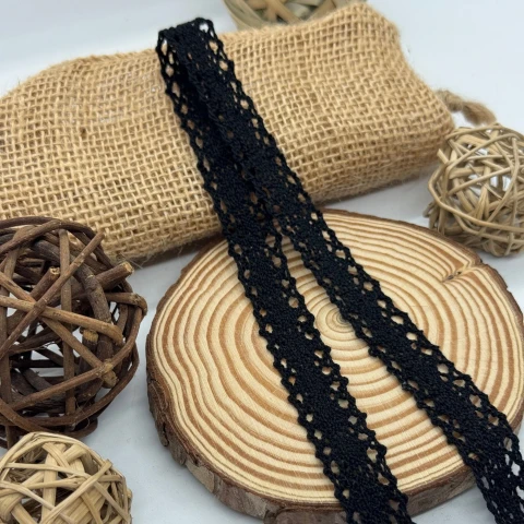 Мереживо макраме "Молочна симфонія" 2 см.(1 м.), чорний