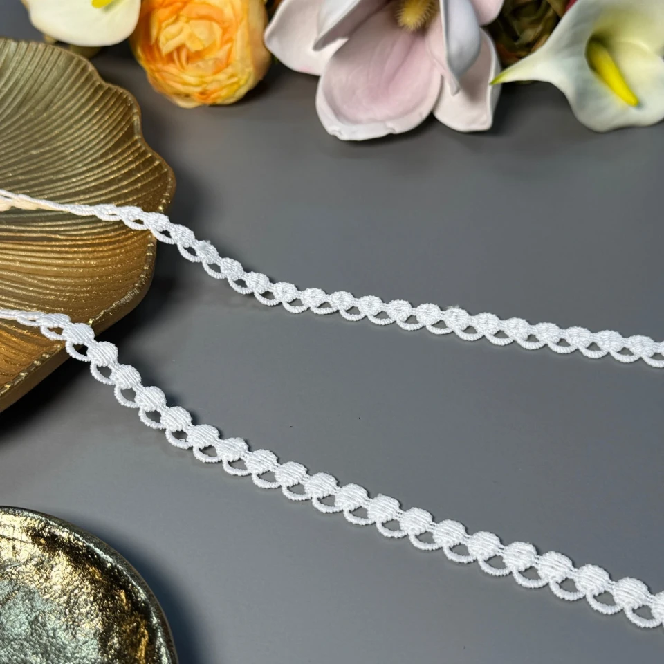 Мереживо поліестер ВВ"Світло гармонії" (1 м.), теплий білий