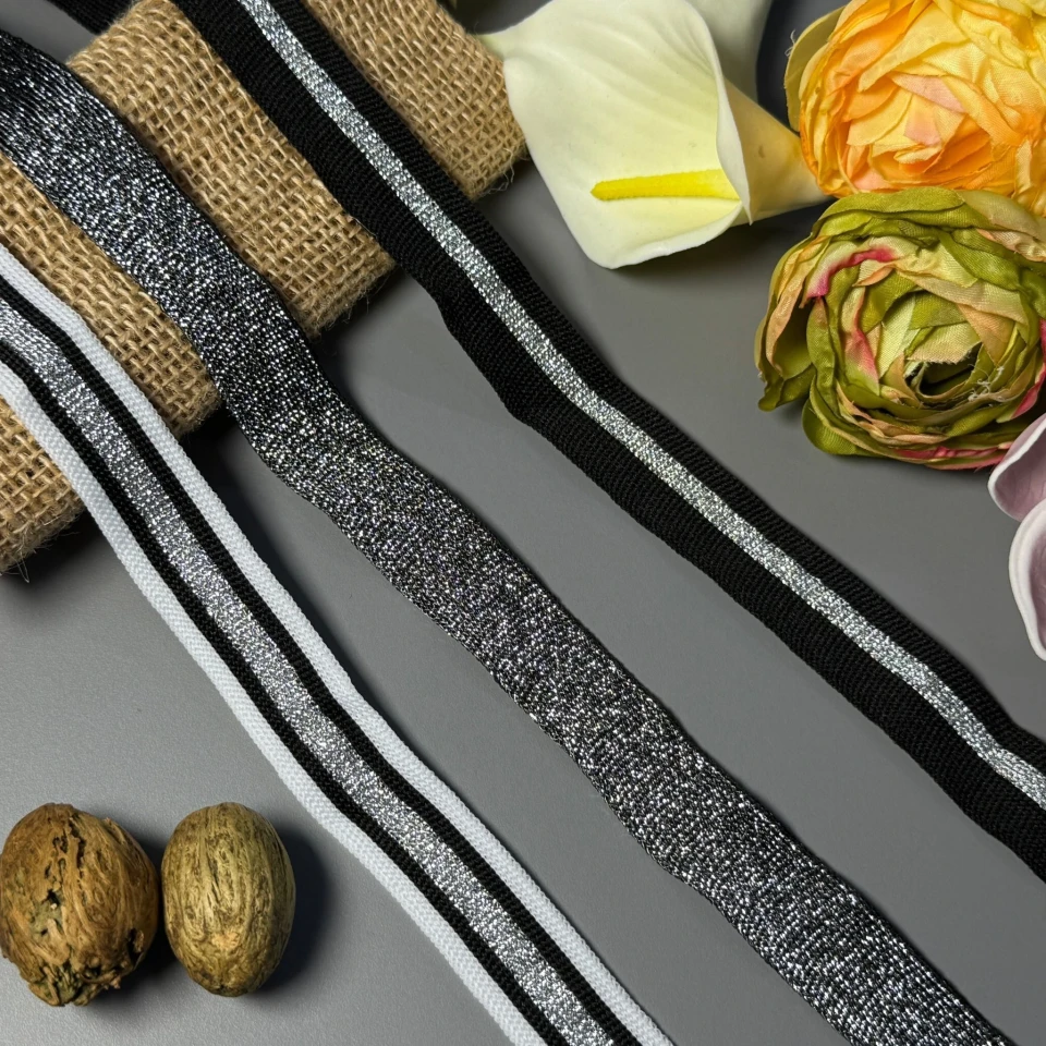 Трикотажний лампас Style 2 см (1 м), срібло