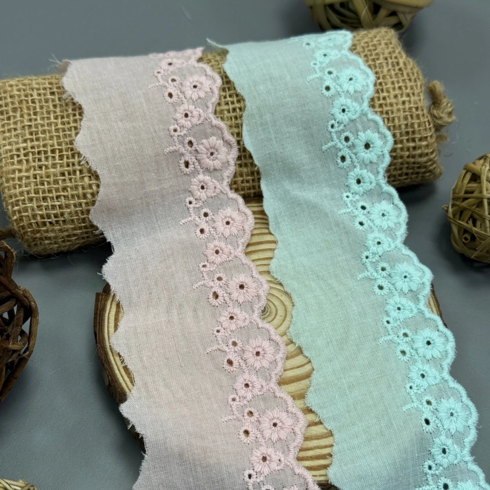 Мереживо прошва "Легкість дотику" 5,5 см  (1 м.), бірюзовий