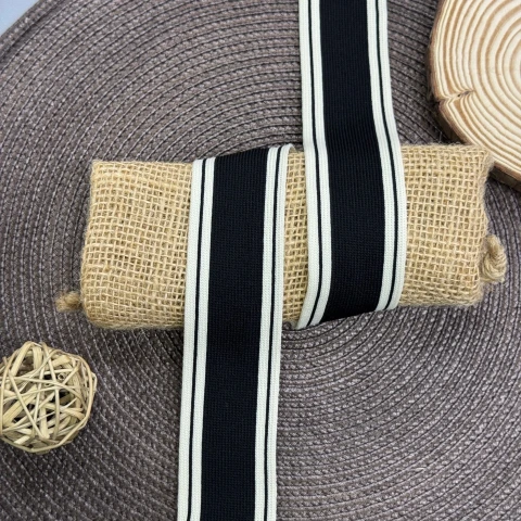 Трикотажний лампас Стиль 4 см (1 м), чорний