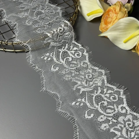 Мереживо французьке «Chérie»11 см. (купон 3 м.), теплий білий