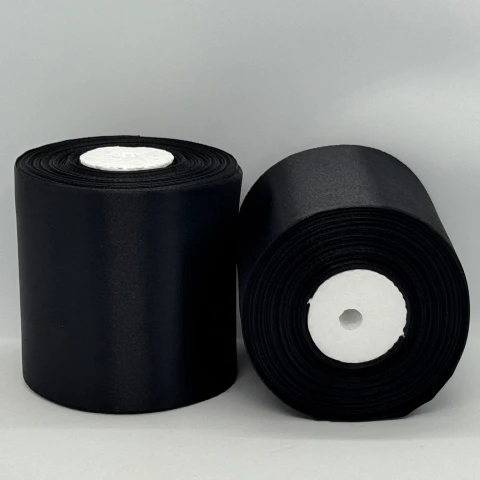 Атласна стрічка 10 см (33 м.), 39 чорний