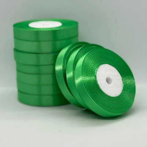 Атласна стрічка 1.2 см (33 м.), 75 малахіт