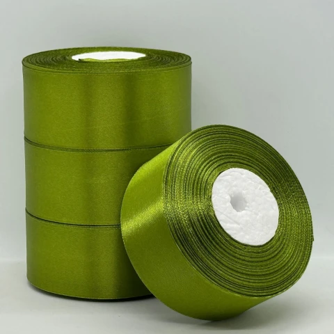 Атласна стрічка 4 см (33 м.), 108 оливковий